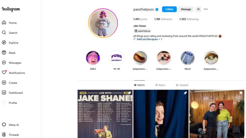 Jakе Shanе's Instagram Pagе