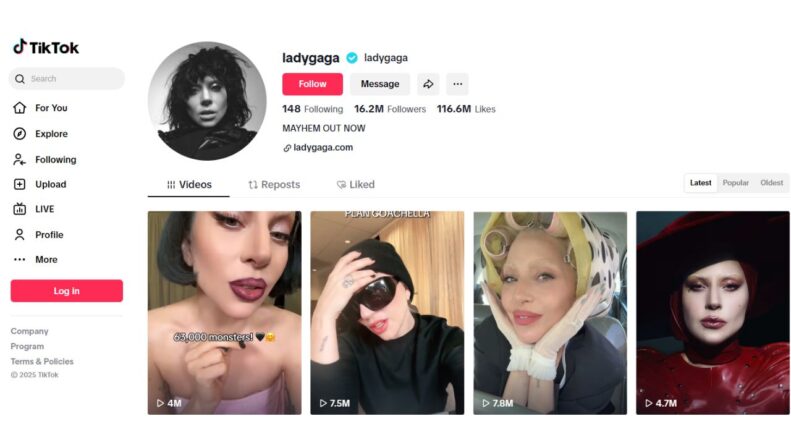 Lady Gaga TikTok