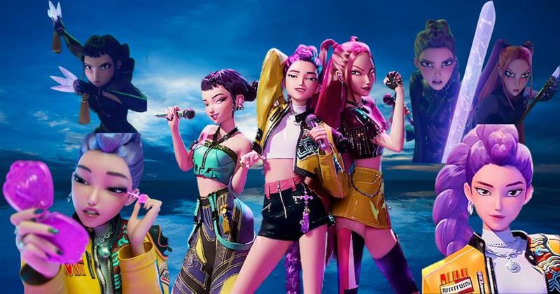 KPop Demon Hunters Netflix animated film HUNTR/X breaking into Top 5 most-watched movies