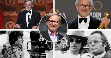 Steven Spielberg directing on a film set