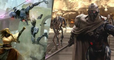The Mandalorian and Grogu characters